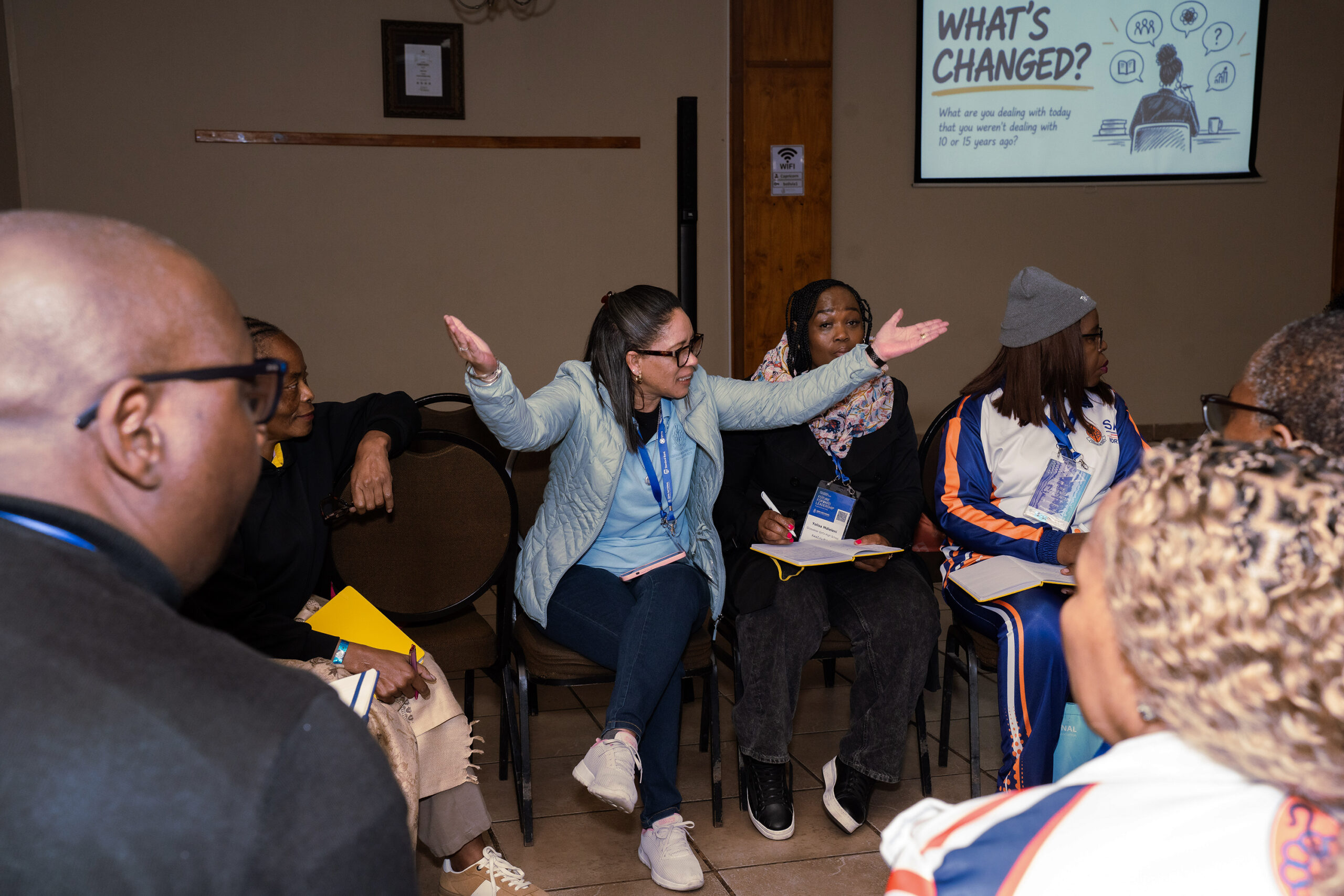 A delegate participates at the South African Principals Association National Conference in Limpopo on 4 September 2026. Photo: Abelife Photography/SAPA