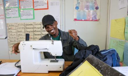 Primary school teacher Sonwabile Gana is stitching dignity back into the classroom